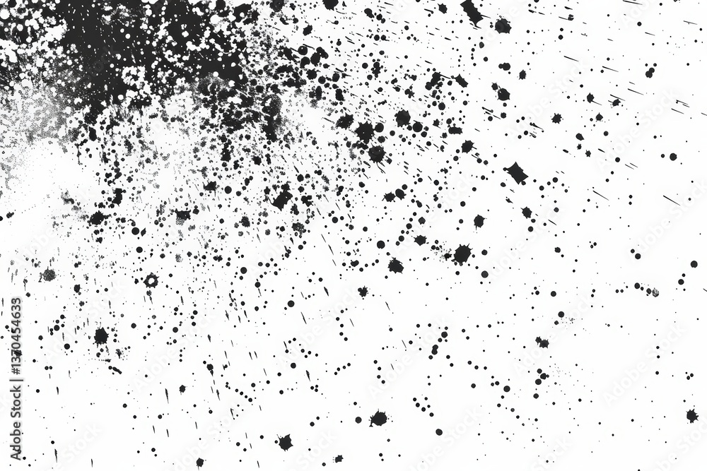 Abstract black ink splash on white background Abstract black ink splash on white background
