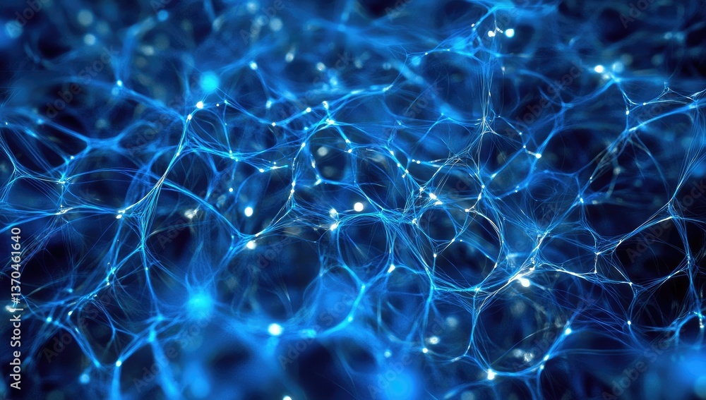 Abstract network of glowing blue lines and points Abstract network of glowing blue lines and points