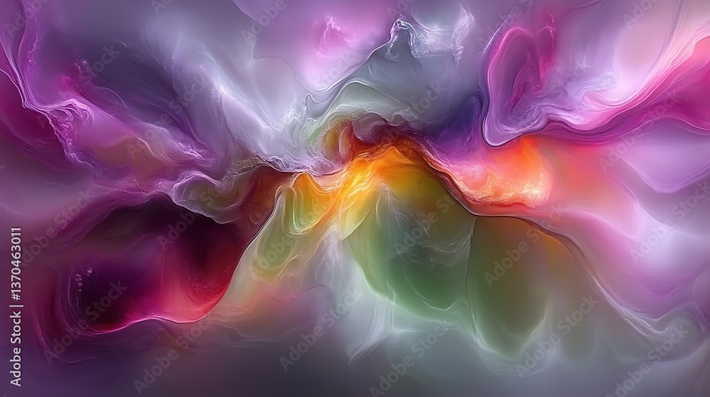 Abstract Swirling Color Cloudscape Digital Art Abstract Swirling Color Cloudscape Digital Art