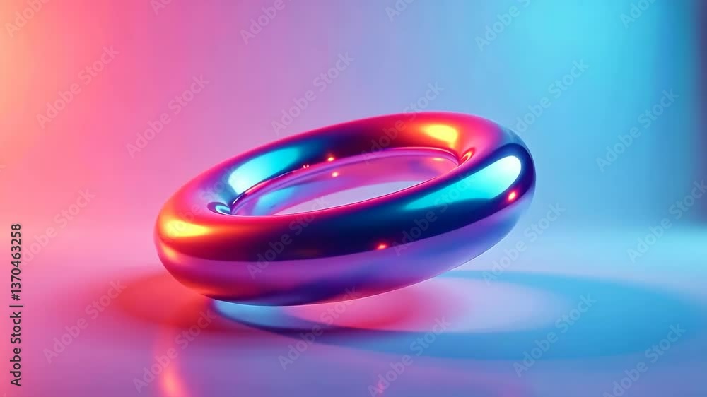 Neon Glow A Sleek Metallic Ring Glides in Vibrant, Electric Hues Neon Glow A Sleek Metallic Ring Glides in Vibrant, Electric Hues