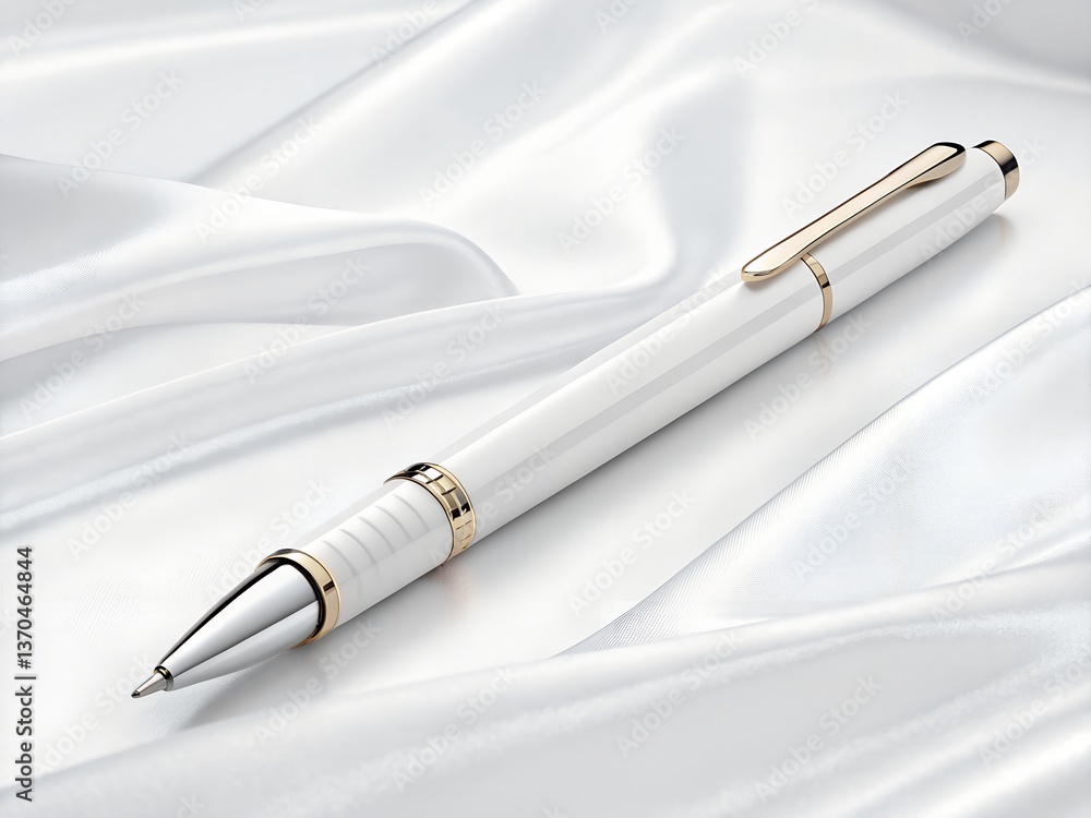 Naklejka premium Modern 3d pen mokup with white background.