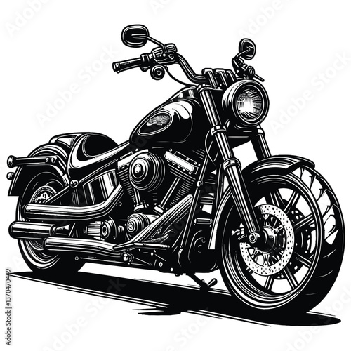 motorcycle isolated on white
