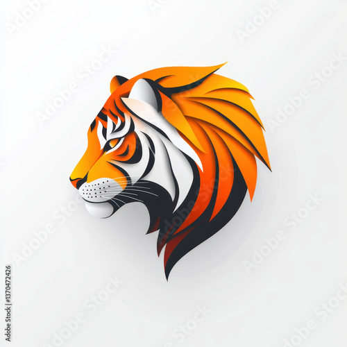 Wallpaper Mural A tiger head logo on a white background. Torontodigital.ca