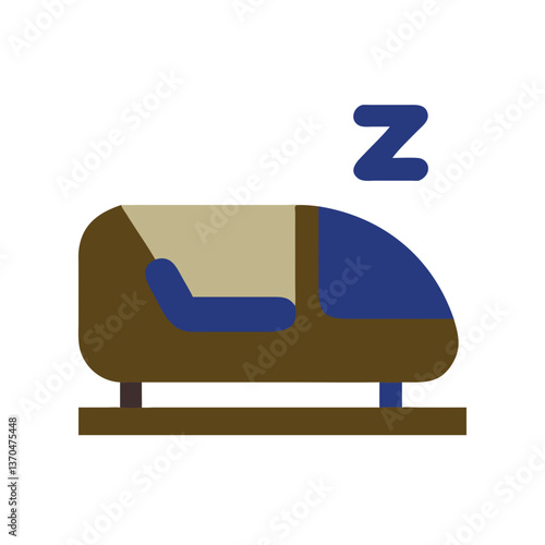Modern sofa design with a person sleeping on it  