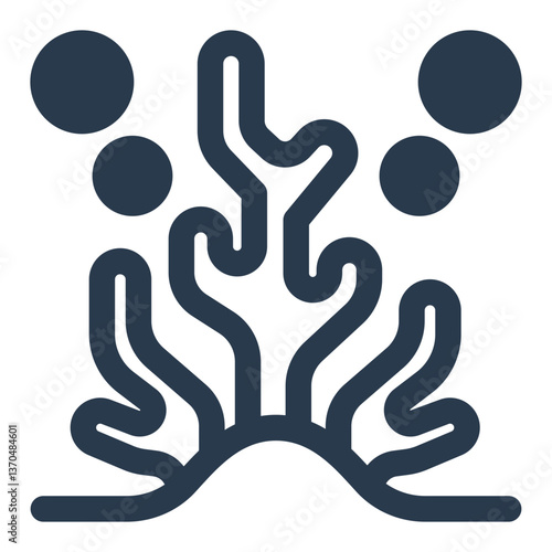 Coral Reef Illustration with Marine Biodiversity Concept