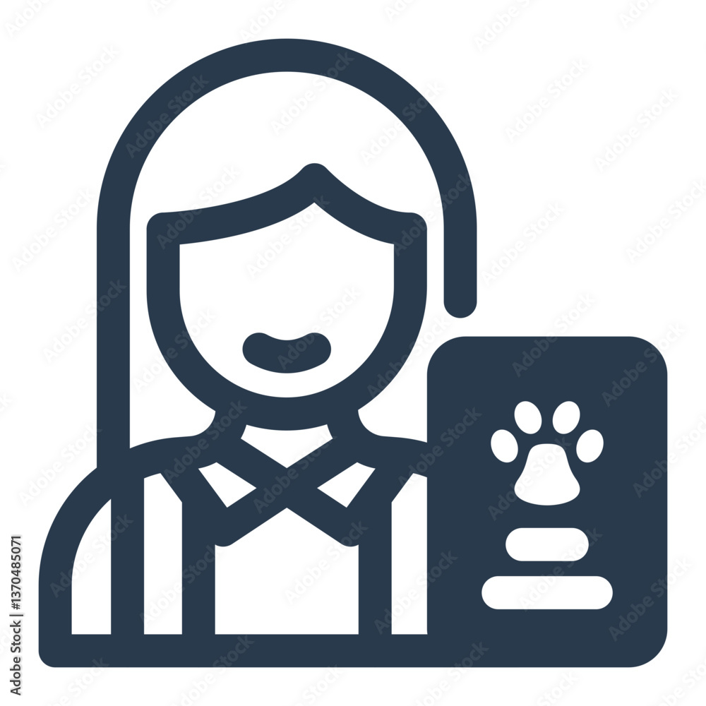 Obraz premium Female Wildlife Biologist Holding Identification Card
