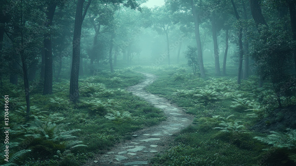 Misty forest path (1)