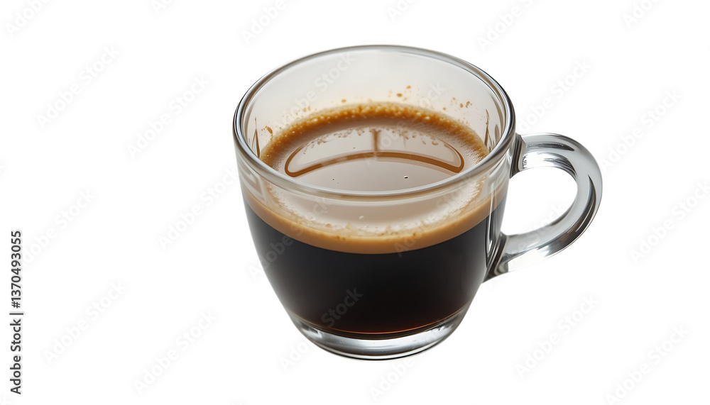Glass cup of espresso coffee Glass cup of espresso coffee