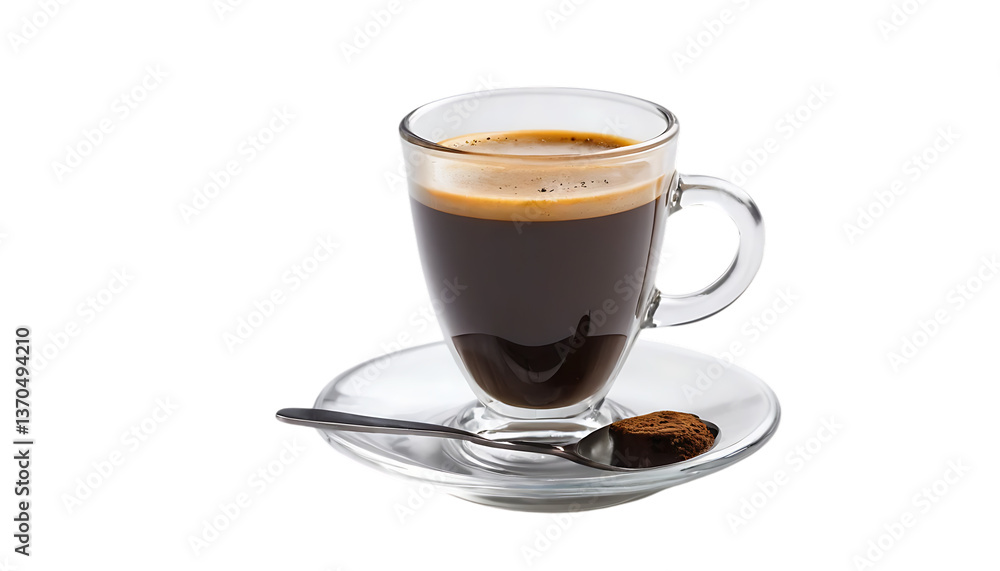 Glass cup of espresso coffee png Glass cup of espresso coffee png