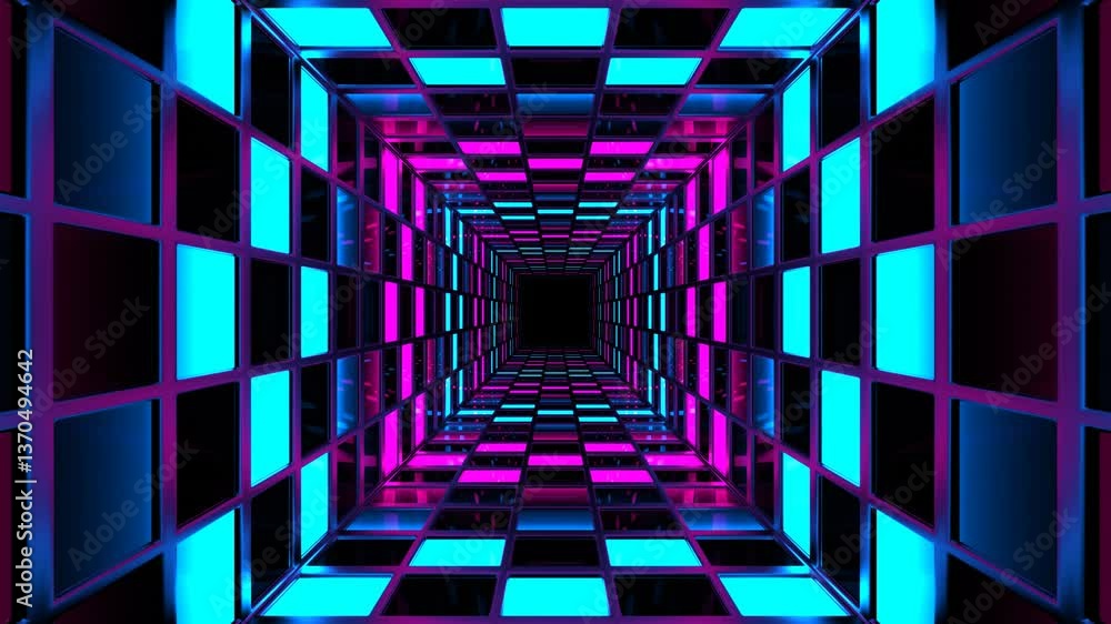 Pink and Cyan Bright Square Screens Tunnel Background VJ Loop in 4K Pink and Cyan Bright Square Screens Tunnel Background VJ Loop in 4K