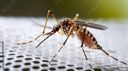 Wallpaper Mural Aedes aegypti Mosquito on white mosquito wire mesh Torontodigital.ca