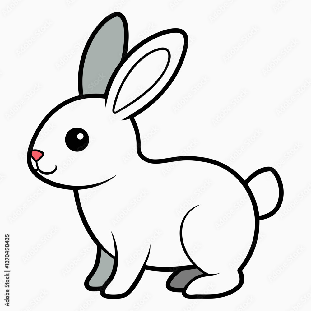 vector illustration of a rabbit