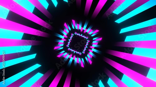 Cyan and Pink Colored Lines Movement Background VJ Loop in 4K