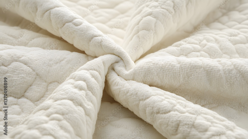 Obraz premium Soft Cream Quilted Towel Texture Background