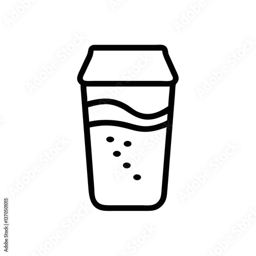 Non-lactose Milk Beverage Icon on Simple Background  