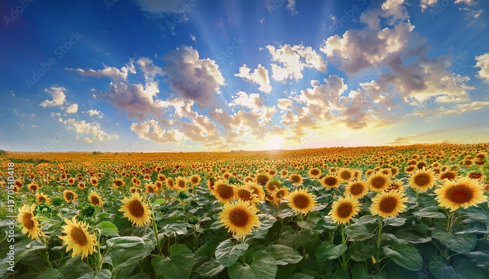 Obraz premium Celebrate the magic of a sunlit landscape. 