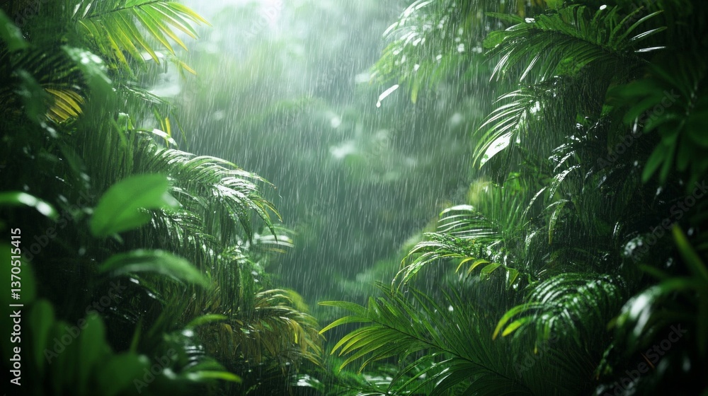 Lush Rainforest in the Rain Lush Rainforest in the Rain