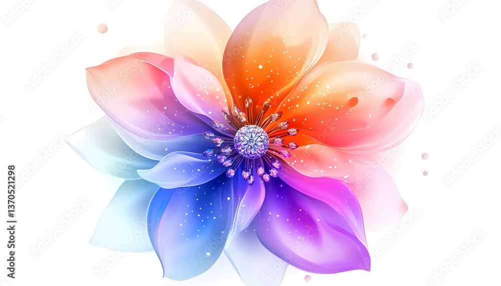 Vibrant Watercolor Flower Blossom Vibrant Watercolor Flower Blossom