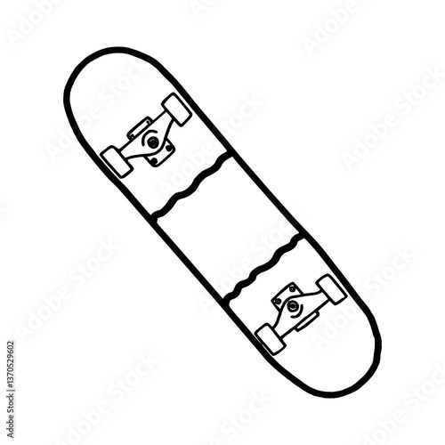 skate deck outline dawing