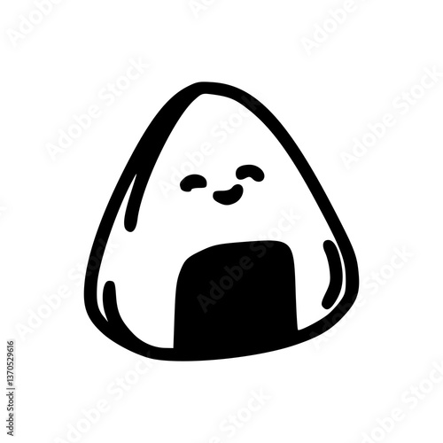cartoon drawing of onigiri rice