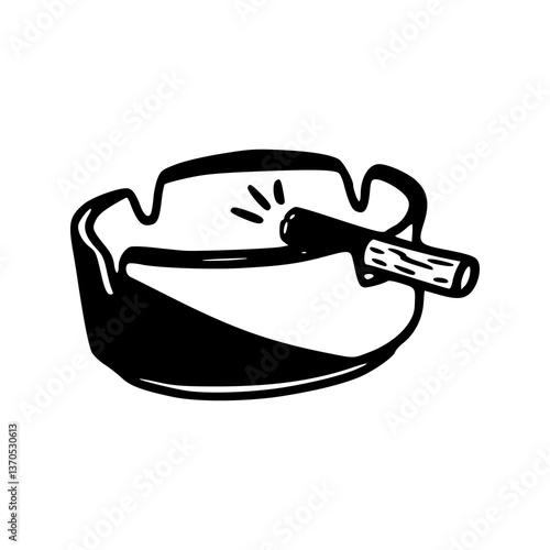 cigarette in ashtray clipart