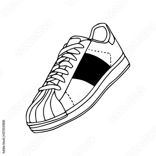 casual shoe outline