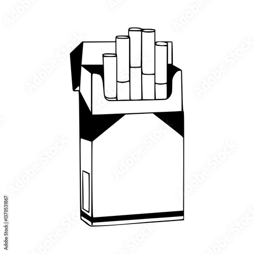 cigarette pack outline illustration