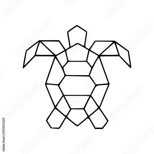 polygonal turtle design vector