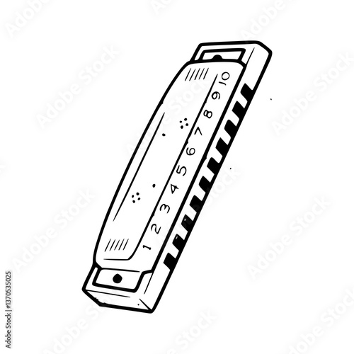 harmonica vector illustration