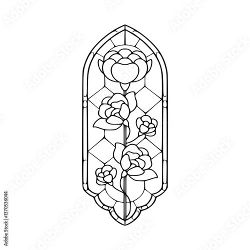 decorative flower window panel design