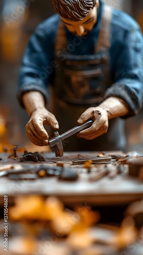 Wallpaper Mural Craftsman working with tools in a workshop Torontodigital.ca