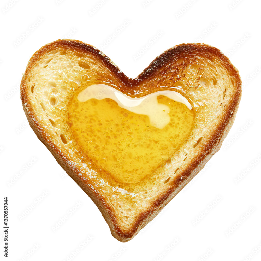 Heart-Shaped Toast with Butter Heart-Shaped Toast with Butter