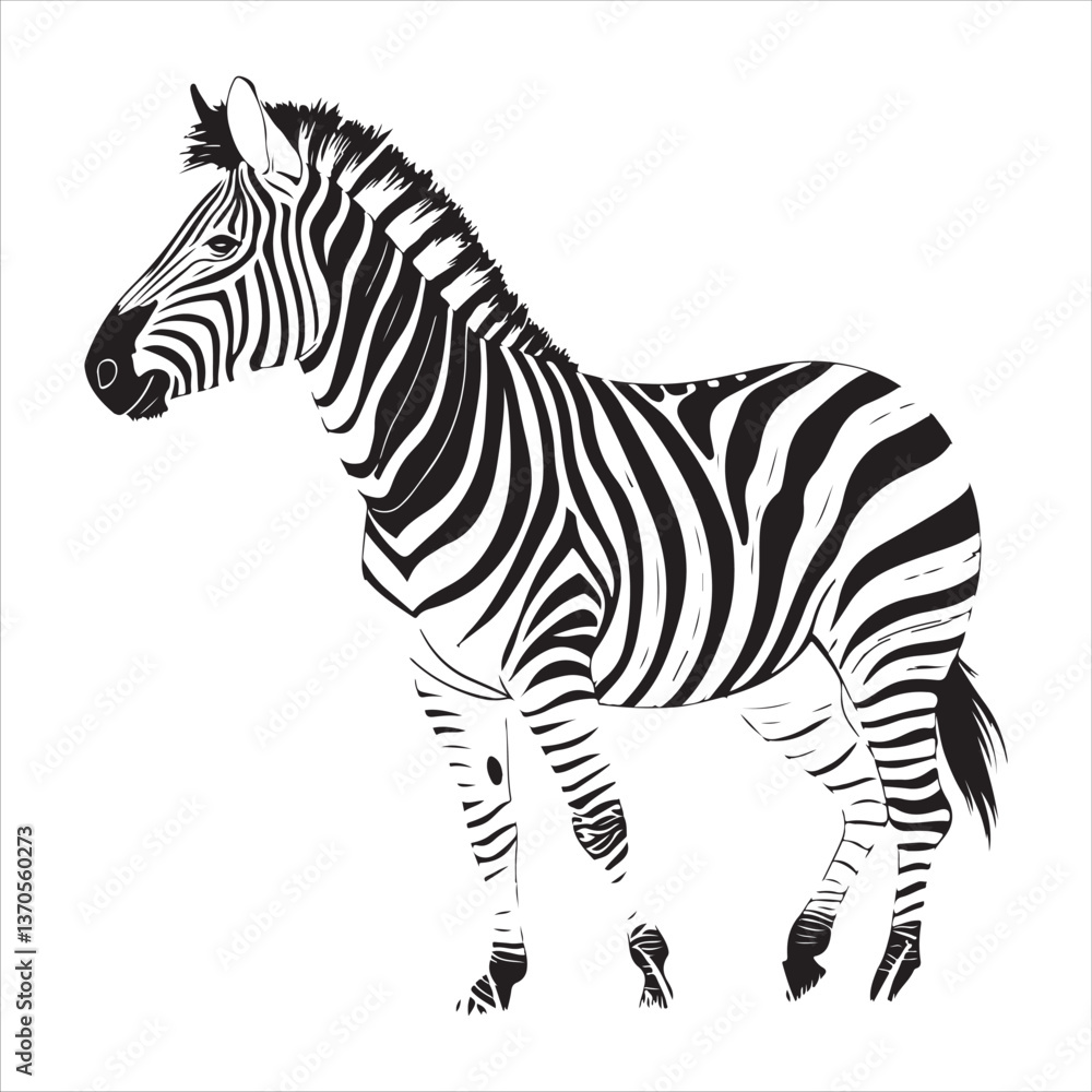 Fototapeta premium Zebra Vector 