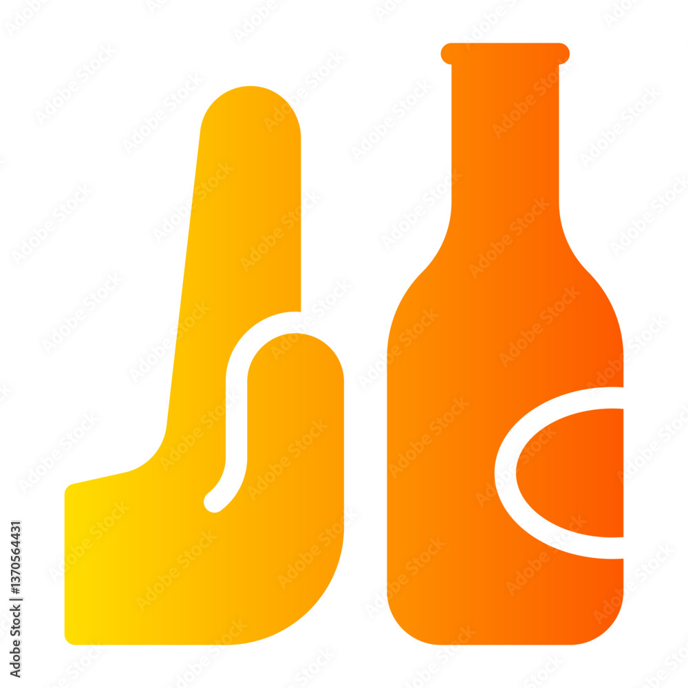 no alcohol gradient icon no alcohol gradient icon