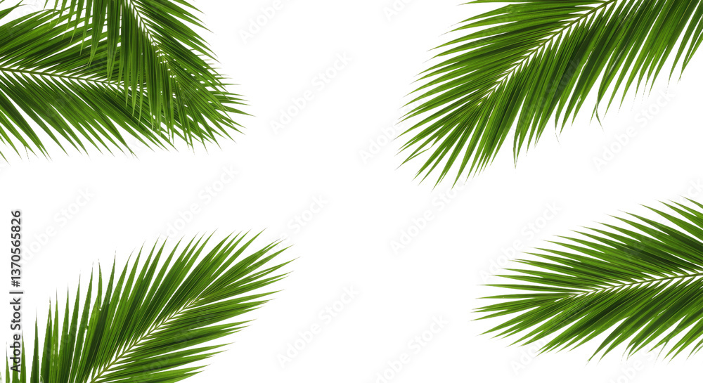 A Dynamic Arrangement of Palm Leaves Extending Diagonally Across the Frame- A Dynamic Arrangement of Palm Leaves Extending Diagonally Across the Frame-