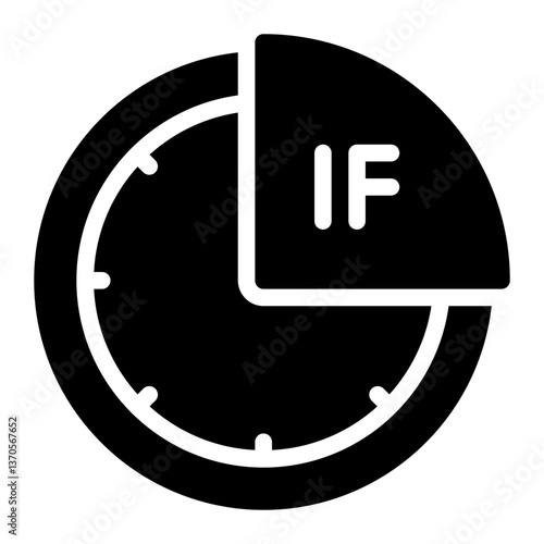 intermittent fasting glyph icon