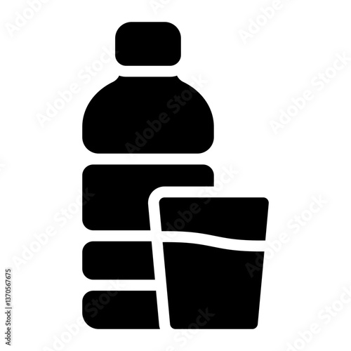 mineral water glyph icon