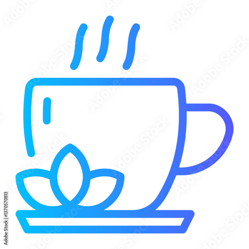 herbal tea gradient icon