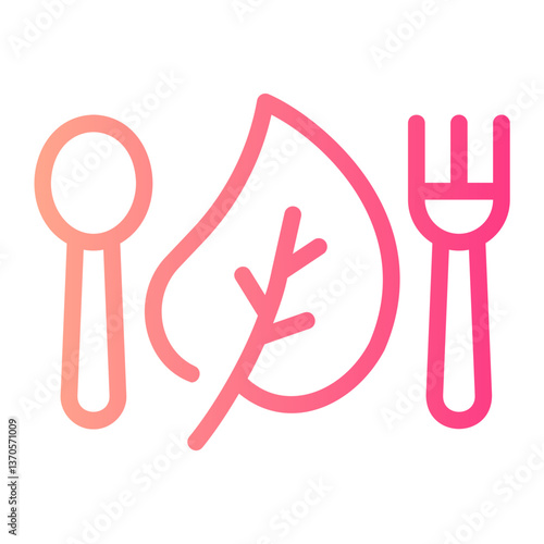 raw food diet gradient icon
