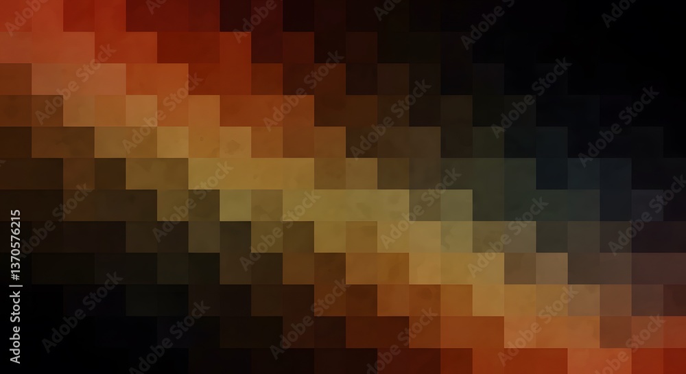 Fototapeta premium Abstract mosaic background of warm colored squares and rectangles