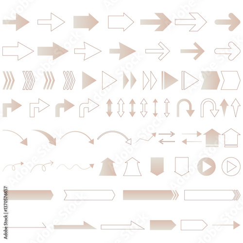 グラデーション矢印の素材