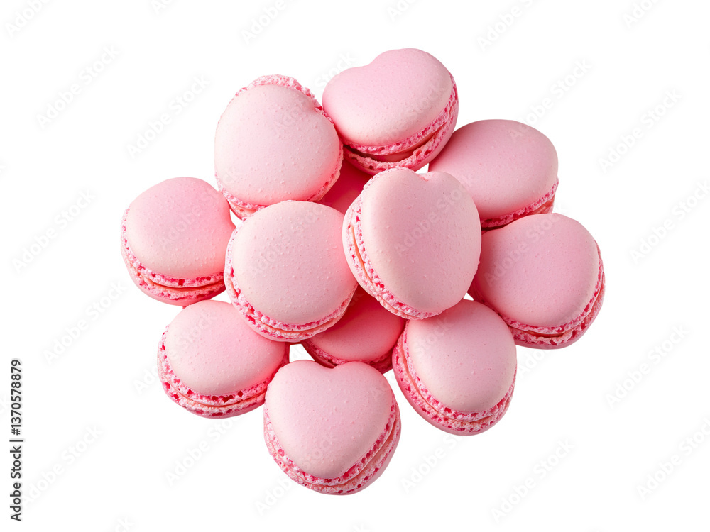 Fototapeta premium Pink Heart-Shaped Objects in Circular Arrangement