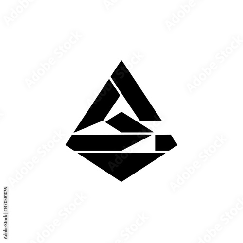 Free Download Geometric Logo Design: Abstract Triangle & Diamond Shape - GFXLoad