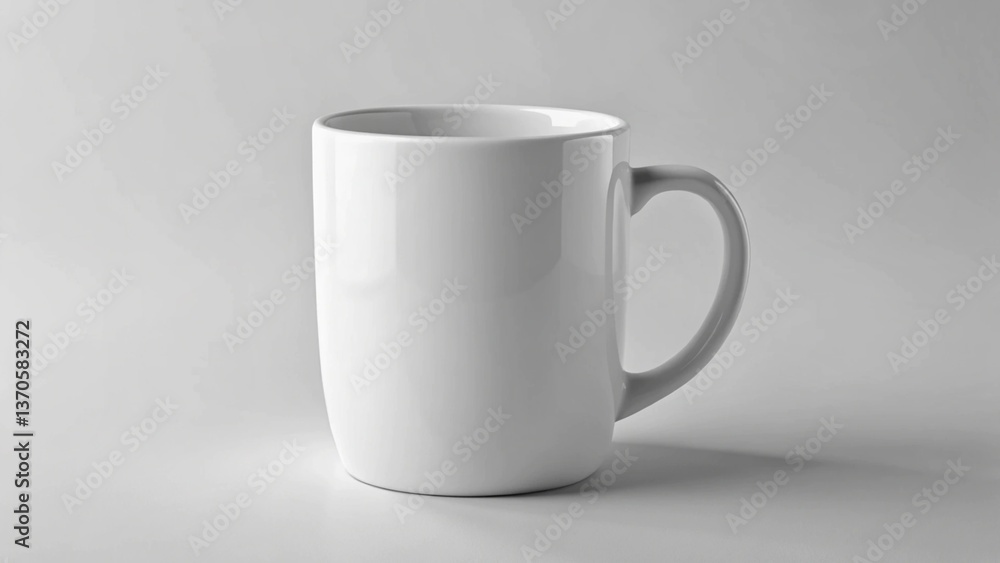 A plain white ceramic mug mock up. Generative AI.
A plain white ceramic mug mock up. Generative AI.