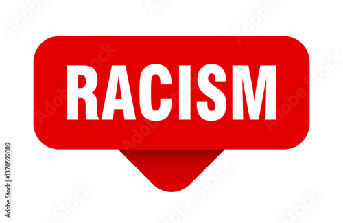 racism sticker. racism sign on transparent background