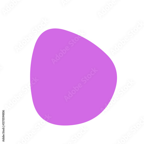 紫の豆型変形図形フレーム　