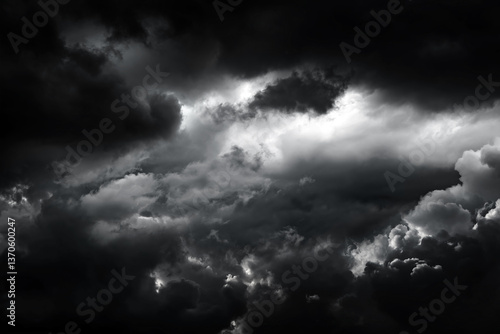 Obraz na płótnie Dramatic Storm Clouds Background w salonie