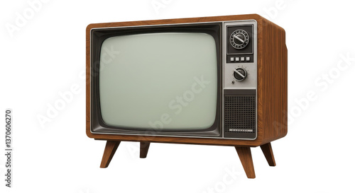 Isolated Vintage Television