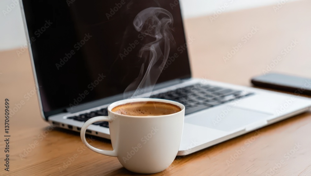 Notebook and cup of coffee Notebook and cup of coffee