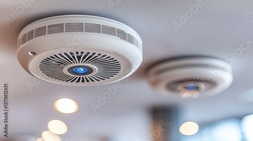 Ceiling Fire Alarms in Modern Interior